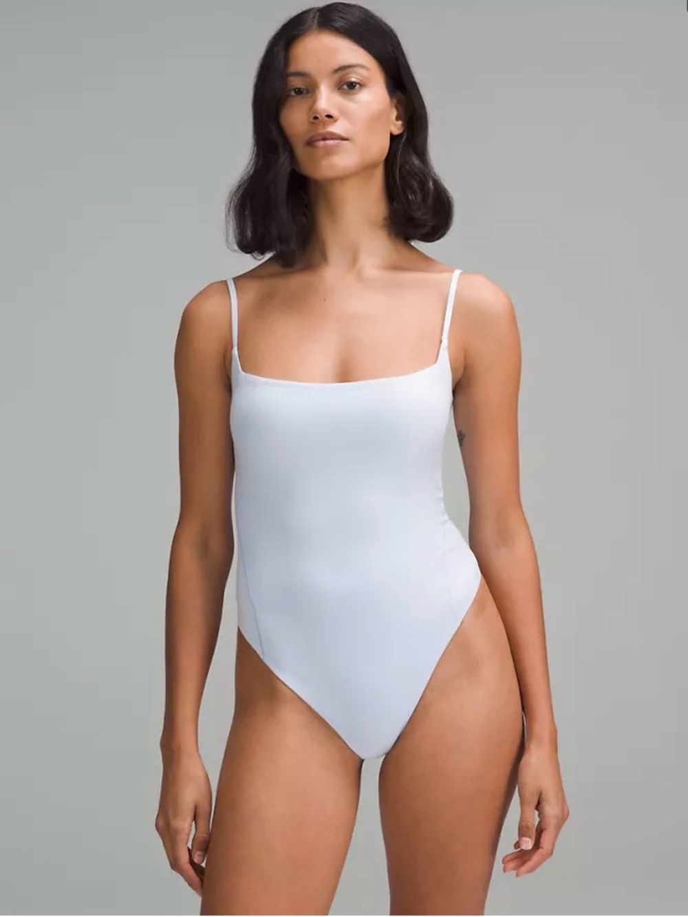 LULULEMON Wundermost Nulu Square-Neck bodysuit size medium in windmill color